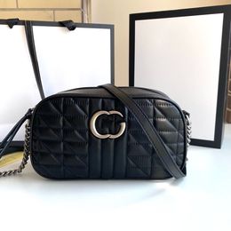 Designer Crossbody Shoulder Bag Single Shoulder Bag for Women Camera Messenger Bags With Silver Chain Strap 24*13CM