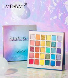 HANDAIYAN 30 Colors Eyeshadow Pallete Shimmer Matellic Neon Makeup Palette Glitter Matte Shades Nude Blendable Pigment Powder5398726