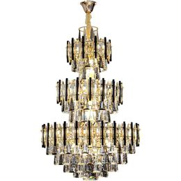 Pendant Lamps Large House Chandelier Living Room Lamp El Lobby Simple Post-Modern Staircase High Quality K9 Bright Crystal ChandelierPendant