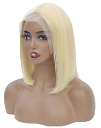 613 Transparent Lace Front Wig Ash Blonde Bob Wig 13x4 Lace Front Human Hair Wigs ,150 Density