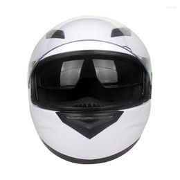 Motorcycle Helmets Full Face Flip Up Double Lens Racing Motocross Cascos Para Moto Casque Man Women DOT Matte Black