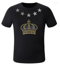 Men's T Shirts Top Tees 2023 Youth Fashion Short-sleeved T-shirts Designer Rhinestone Drop