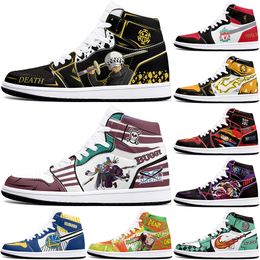 DIY classics Customised shoes sports basketball shoes 1s for men women antiskid anime Versatile fashionable figure sneakers 36-48 436279