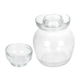 Storage Bottles Jar Pickle Crock Fermentation Fermenting Food Kimchi Pickling Pot Jars Chinese Container Kitchen Can Canister Lid Sealed