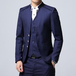 Men's Suits & Blazers Suit 3 Piece Set Slim Fit Men Jackets Pants Vests Wedding Banquet Male Blazer Coats Szie M-6XL