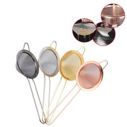 Colanders Strainers 304 Stainless Steel Strainer With Long Handle And Tapered Pointed Ears Flour Sieve Oil Spill Spoon Mes Dhgarden Dhrl6