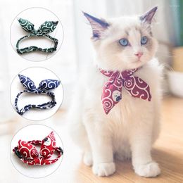 Dog Collars Pet Collar Japanese Style Decorative Adjustable Soft Kitten Dogs Bow Tie Grooming Supplies