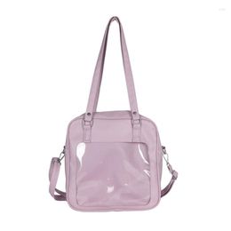 Evening Bags Womens Transparent Messenger Bag JK Square Shoulder Girls Top Handle Handbag