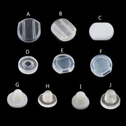 Stud Earrings 32CE 100Pcs Clear Earring Pads Silicone Comfort Cushions For Clips On