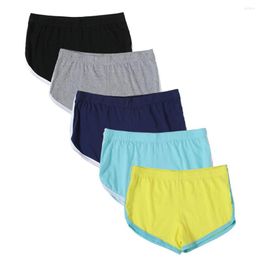 Underpants 5Pcs/ Lot Sexy Boxershort Solid Color Cotton Boxer Sports Briefs Soft Comfortable Underwear Men Plus Size XL XXL