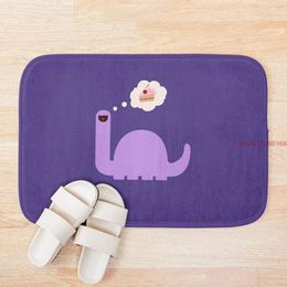 Bath Mats Mat Cake O Saurus Purple Doormat Welcome Home Rectangle Anti-slip Carpet Rug Bedroom Entrance Floor
