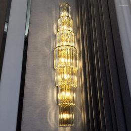 Wall Lamps Artpad Led Luxury Crystal Lamp Living Room Hall Decor Home Sconce Fixtures Gold Lighting