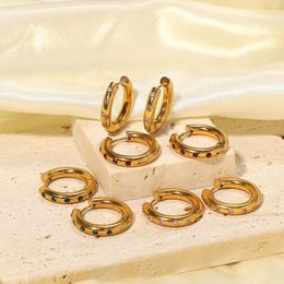 Hoop Earrings 2023 Chic Sophisticated Geometric Circle For Women 18K PVD Gold Plated Stainless Steel In Fashionable Style