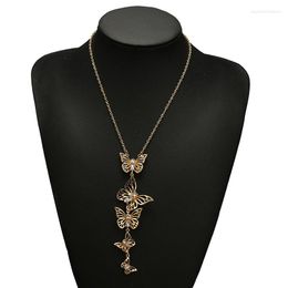 Pendant Necklaces Butterfly Necklace Fashion Personality Flying Tassel Long Clavicle Chain Sweater Jewellery For Women