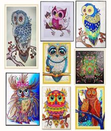 Wall Arts 5D DIY Diamond Paintings Animal special shapedpartial Diamonds EmbroideryquotOwlquotCross Stitch3D DIYDiamont 6342064