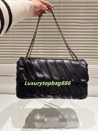 New 7A CF Crossbody Designer Bags Fashion Vintage Women's Luxury Shoulder Bag High Quality Lady Handbags Genuine Leather Plain Clutch Purses with Silver Hardware