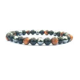 Beaded Womens Mens Handmade Classic Black Gallstone Tiger Eye Obsidian 8Mm Mixed Color Bracelet Bead Drop Delivery Jewelry Bracelets Dhlsy