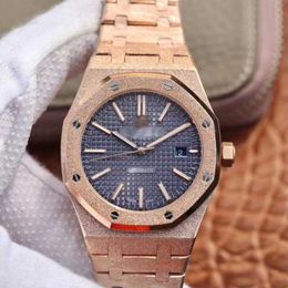 Mechanical Mens Watches Factory Royal Oak Frost Gold Fully Automatic Waterproof Steel Band Can XSA07