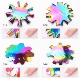 New Easy French Line Edge Nail Tool Cutter Nail Stencil Edge Trimmer Multisize Nail Manicure Nails Art Styling Tool7063836