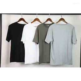 Men's T Shirts Solid Colour Top Summer Black White Short Sleeve Breathable Simple Fashion O-neck T-shirt Male Clothing Tshirt