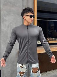 Men's T Shirts 2023 Short Sleeve Basketball Brothers Training Clothes With Half Sports Zipper Long T-shirt