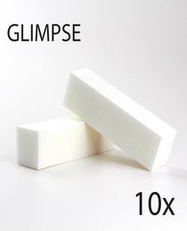 Whole GLIMPSE 10PCS White Nail file Buffer Block good quality Buffing Sanding Files Pedicure Manicure Care for SALON3105938