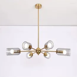 Chandeliers Nordic LED Chandelier For Living Room Dining Kitchen Gold Modern Ball Ceiling Hanging Lamp In The Hall Loft Home Light Fixture
