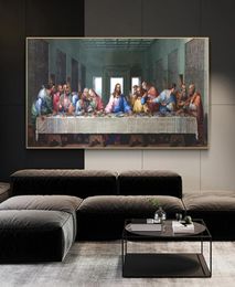 Leonardo Da Vinci Last Supper Canvas Paintings on The Wall Art Posters and Prints Famous Art Jesus Wall Picture Home Decoration6378226