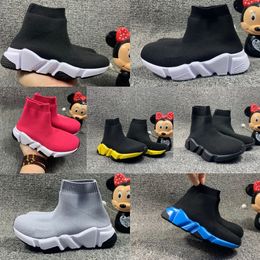 2023 Kids Speed Stretch Knit High Top Breathable Sports Socks Boots Original Speed Kids Buffer Rubber Athletic Shoes