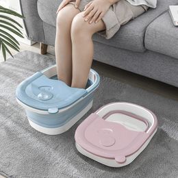 Foot Care Collapsible Footbath Plain Foaming Massage Bucket Foldable Bath Bathroom Wash Basin Laundry Baskets 231118