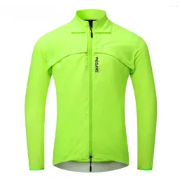 Racing Jackets 2023 Mens Bike Jacket Long Sleeve Jersey Vest Wind Coat Windbreaker Windproof Outdoor Sportswear With Removable Sleeves