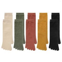 Sports Socks 5 Pairs/Lot Cotton Five Finger Short For Woman Girl Solid Breathable Soft Elastic Harajuku With Toes Sell