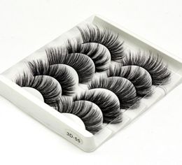 New 5Pairs Fake 3D Mink Eyelashes Mink Lashes Natural Soft False Eyelashes Makeup Fluffy Wispy Eyelash Extension2941804