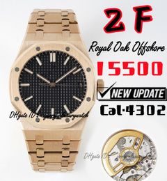 ZF Luxury Men's Watch 15500 V3 Perfect Version 41x10.4mm! "Cookie Texture" three-dimensional full, instant jump calendar, fine ground steel belt gold black