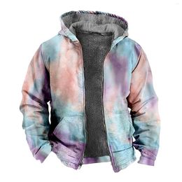 Men's Jackets Mens Tie-dye Jacket Bomber Gradient Tie Dye Pink Street Hip Hop Couple S Fashion Baseball Pilot And Trend Coat Male