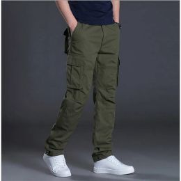 Дизайнерские весенние осенние грузовые брюки повседневные мужские мешковатые обычные хлопковые брюки Мужские боевые брюки Многократные карманы