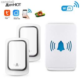 Doorbells WenHIOT Tuya WiFi Outdoor Wireless Doorbell without Battery 433mhz Waterproof Door Bell 38 Sound Ring Bells for Smart lifeL231120