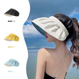 Sunscreen Shell Hat for Women Vintage UV Protection Empty Top Breathable Sunhat Golf Tennis Beach Hats