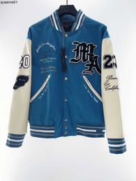 Men's Jackets Cotton Designer Jackets Mens Windbreaker Varsity Mens Baseball Hip Hop Letter Patchwork Leather Tianma Embroidery Streetwear Coats