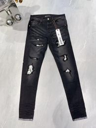 miri jeans mens designer jeans high quality fashion mens jeans cool style luxury designer denim pant distressed slim fit motorcycle ripped biker black jeans