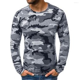 Men's T Shirts 3D Camouflage Pattern Printing Casual Loose Long-sleeved Tshirt Training Sports Shirt LargeTops Man O Neck Fashion Style
