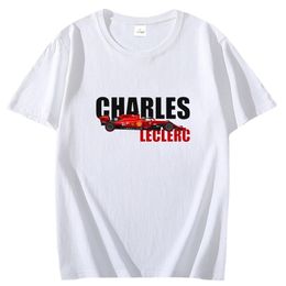 Men's T Shirts Charles Leclerc 16 SF90 tshirt McLaren Team Racing Women's Short Sleeve Top Games Men Clothing Y2K Clothes 230419