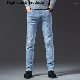 Men's Jeans Summer Casual Men Fashion Slim Fit Denim Trouser Lightweight Black Light Blue Gray Pant Male Classic Vintage Clothes