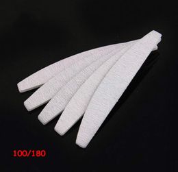 100 pcslot sands paper sanding good quality manicure professional 100180 grey zebra half moon nail file for salon shopp1905578