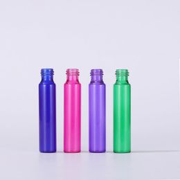 Empty sample perfume 5ml 10ml Colored Glass Ball Bottle With Transparent Steel Ball