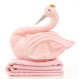 Blankets Baby Girls Sleeping Blanket Crown Swan Kid's Room Decoration Kids Animal Dolls Toys Pography Props