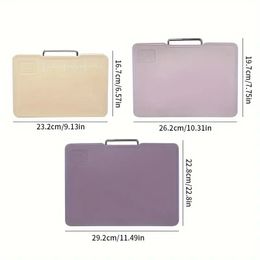 3pcs Cutting-Boards For Kitche, Cutting Board Set With Stainless Steel Bracket, Different Sizes, Thick Chopping Board For Meat, Veggies, Fruits, Kitchen Gadgets