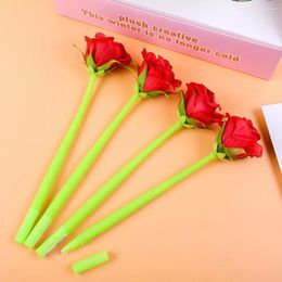 Flower Silicone Neutral Pencil Simulation Valentine's Day Gift Pen Gel Pens School Office Stationery Student