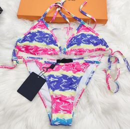 2023 Designer Swimsuit women Vintage thong micro cover up womens Bikini Sets Swimwear Printed Bathing Suits Summer Beach Wear Swimming Suit Size S-XL AAA66