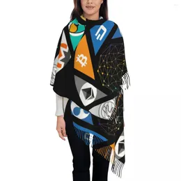 Scarves The World Scarf For Womens Warm Pashmina Shawls And Wrap Crypto Btc Blockchain Geek Large Shawl Daily Wear